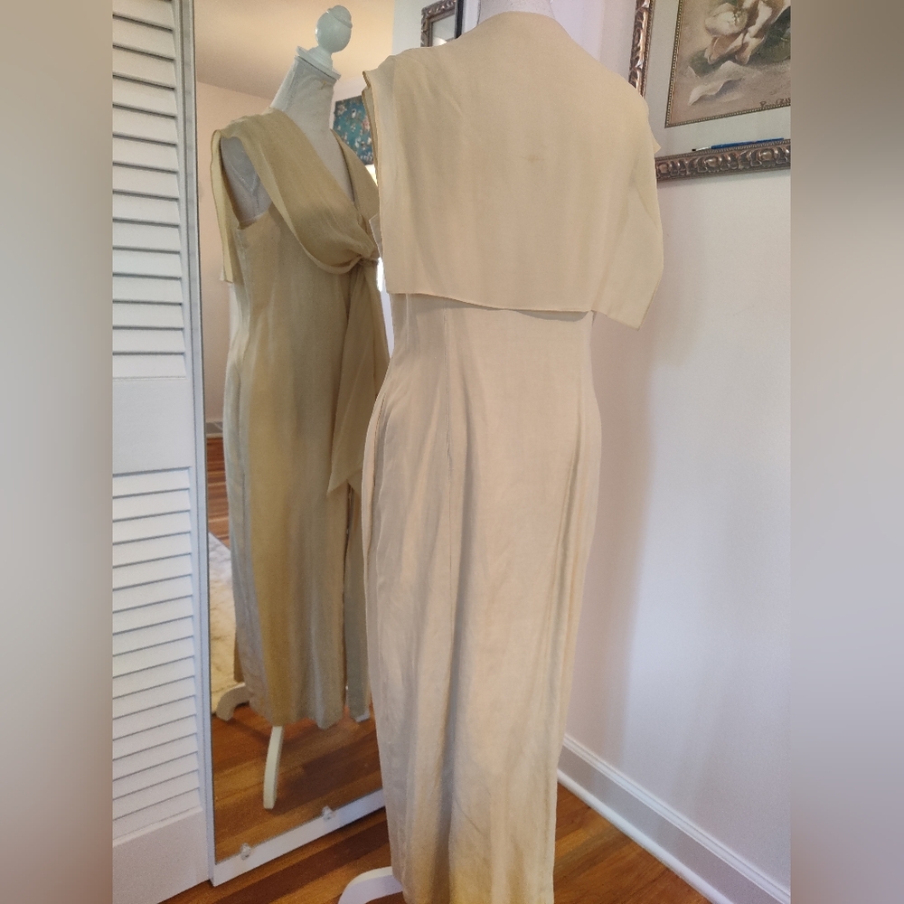 Vintage nwot The Limited silk and linen long sheath dress/duster - Picture 5 of 14